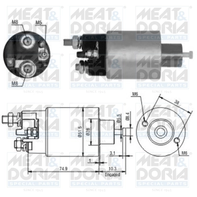 Solenoid Switch, starter